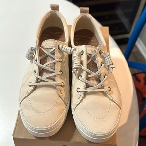 Sperry Crest Vibe PW Snake Ivory Shoe Sneaker Size 9